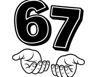 Six Seven 67 Meme SVG, PNG Schnitt Datei für Cricut
