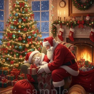 Christmas Printable Poster A2 | Christmas Card or Wall Art | High Resolution PNG | Instant Download