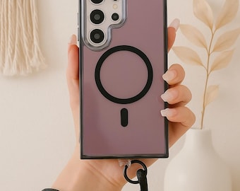 Gradient Laser with Lanyard Phone Case for Samsung