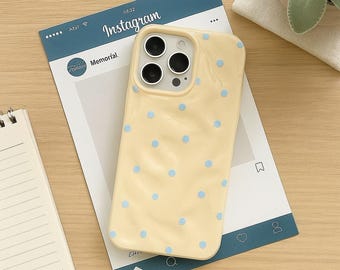 Polka Dot Folds Texture iPhone Case – Shockproof Silicone