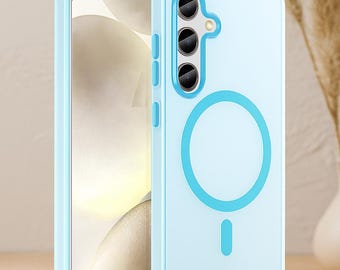 MagSafe Matte Clear Shockproof Case for Galaxy S25 Ultra S24 Plus