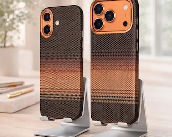 MagSafe Phone Case for iPhone 16/17 Pro Max Leather: Kevlar Weaving, Matte Bumper