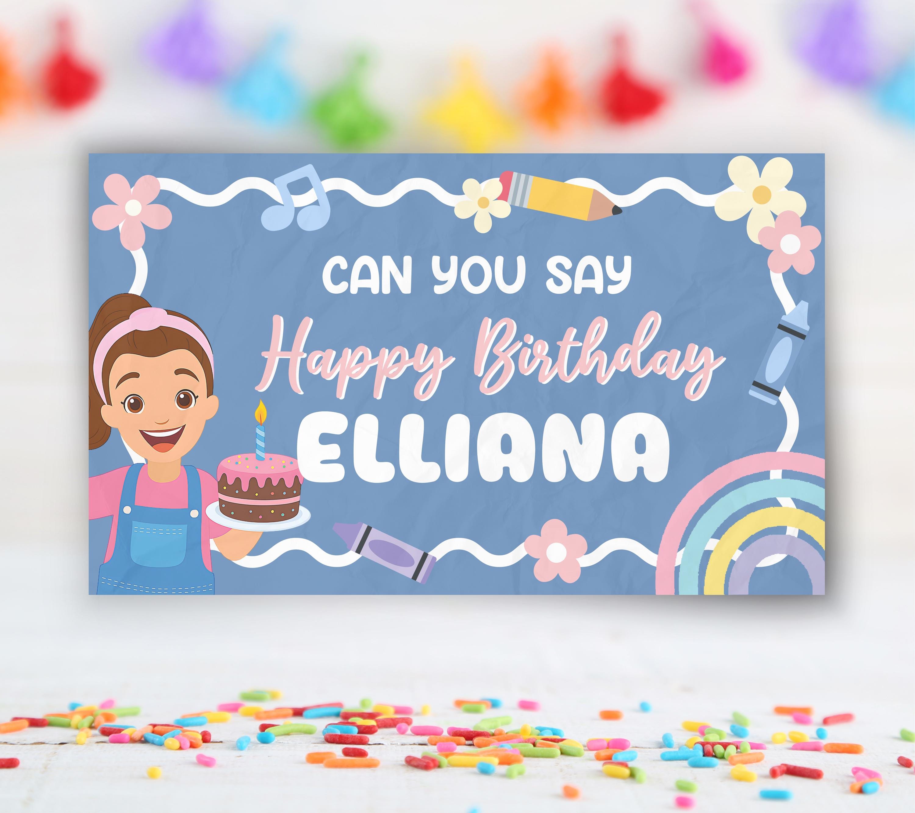 Editable Ms Rachel Party Banner, DIY Painted Mockup Banner, Digital ...