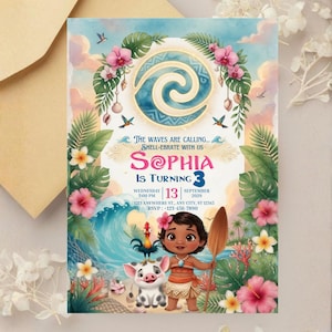 Ocean Princess Birthday Party Invitation Editable