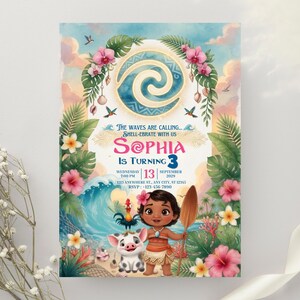 Beach Birthday Invitation for Girls Instant Download