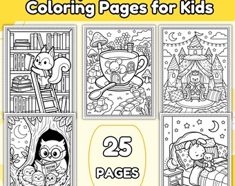Cozy Mindfulness Coloring Pages for Kids | Calm Down & SEL Worksheets | Relaxing Coloring Pack