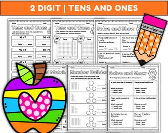 Place Value Worksheets 2 Digit Numbers | Tens and Ones, Expanded Form, Compare Numbers