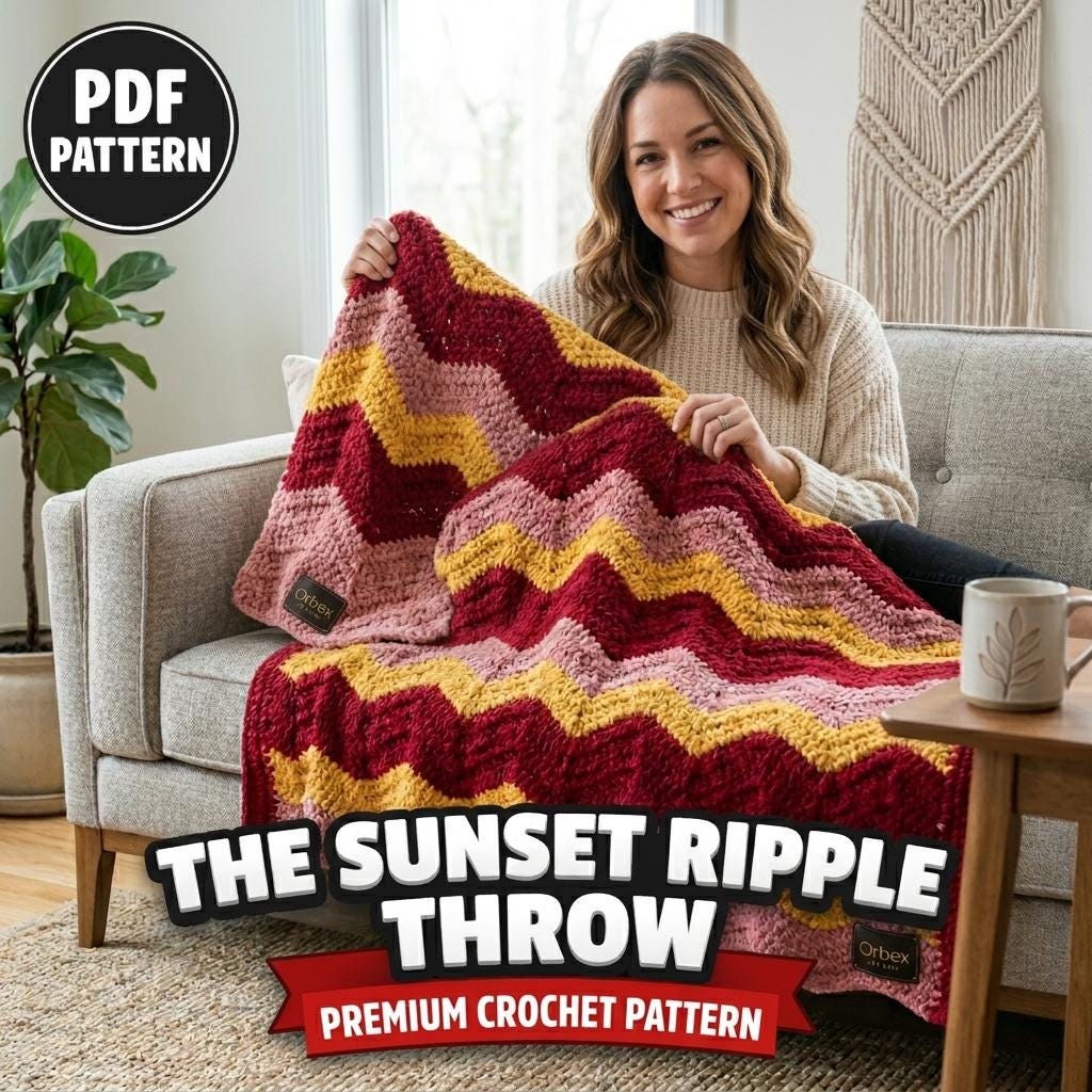 34 Sharp Chevron Crochet Pattern: Master the Zigzag with Ease 30 Sunset Ripple Crochet Blanket