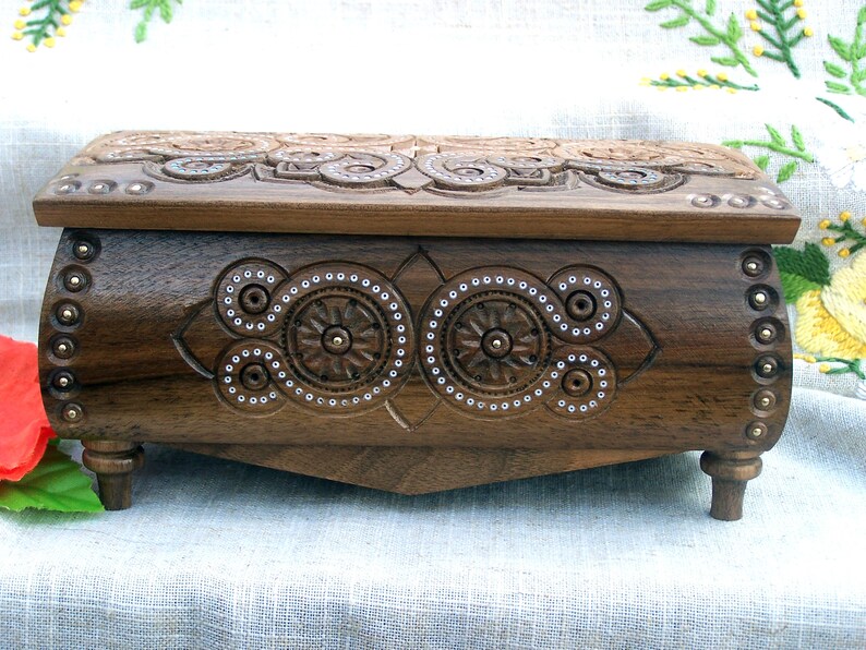 Personalized jewelry box Engraved wooden box Personalized ring Etsy