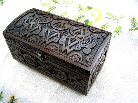 Large wooden jewelry box wood box ring jewellery organizer 