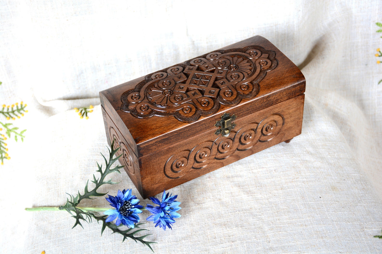 Wooden Jewelry Box Large Jewellery Box Wood Ring Wedding Etsy