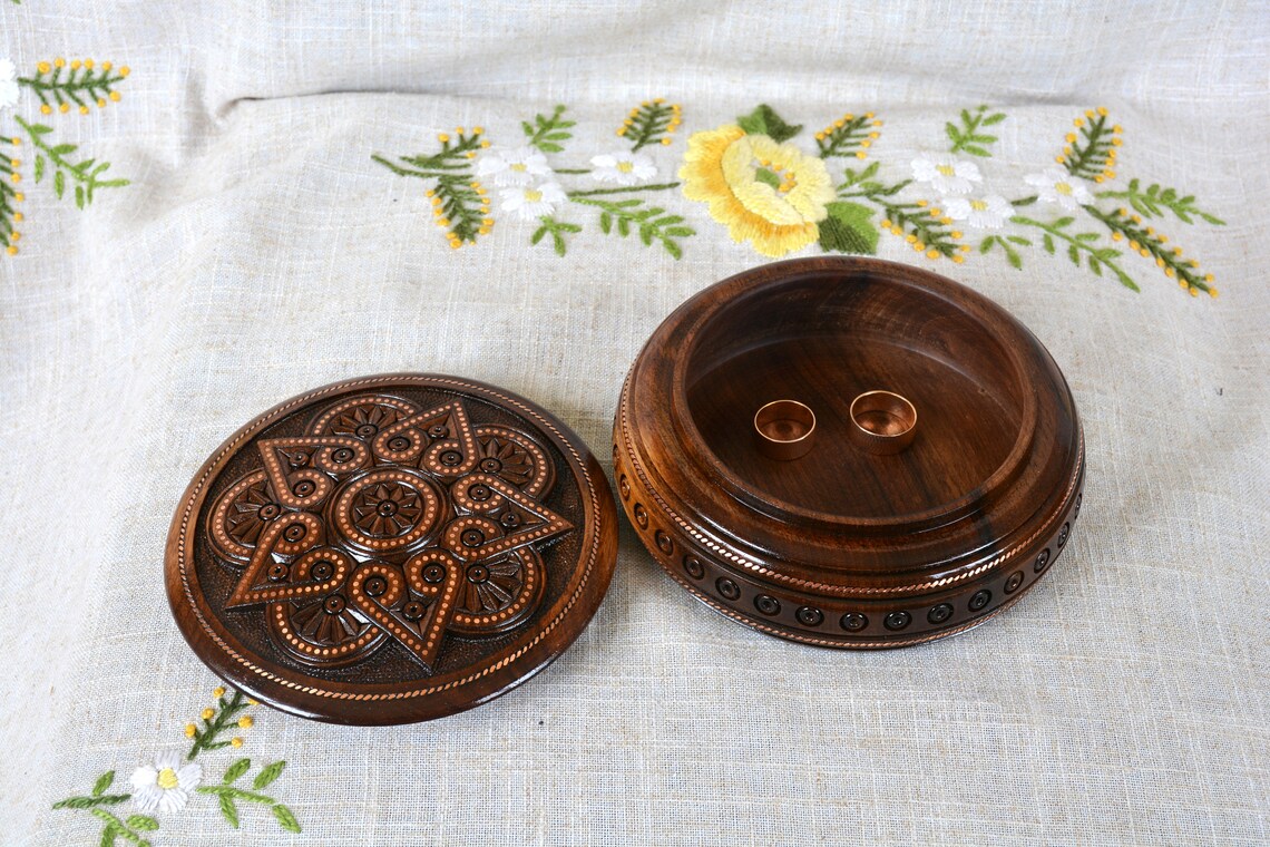 Jewelry box Wooden box Ring box Carved wood box Wedding Etsy