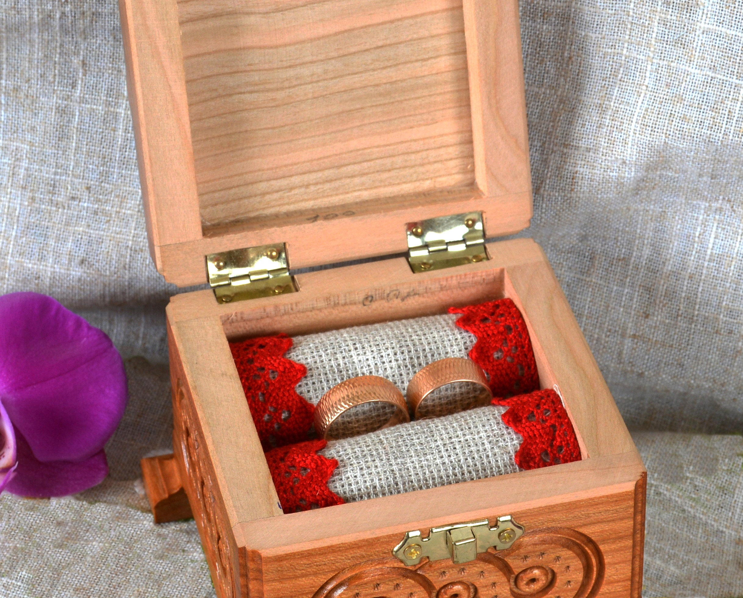 Ring bearer box Wedding ring box Wedding jewelry box Ring Etsy