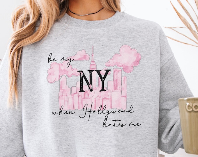 Featured listing image: Hand-Drawn NY Skyline Tee, Music Gift T-shirt, New York Lover Tee, Gift for Her, Cityscape Shirt