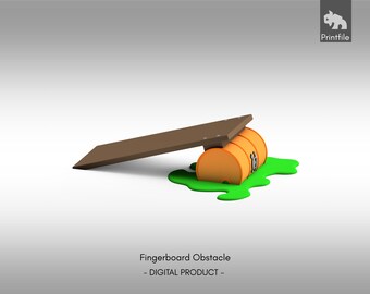 Fingerboard Barrel Ramp | STL & STP 3D Print File