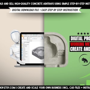 DIY Concrete Ashtray Skatepark – 3D Print Files + Tutorial with Commercial License (Only Digital)