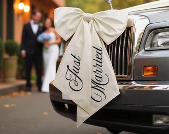 結婚祝いの車用リボン | 結婚式の車の装飾 | ブライダルシャワーの装飾 | パーソナライズされた車用リボン | 結婚祝いのリボン | 結婚式のアクセサリー |