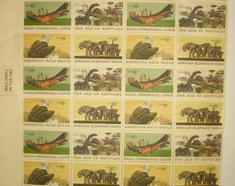 Feuillet complet de 1960, n° 1387-1390, Histoire naturelle, 8 blocs, presque neuf
