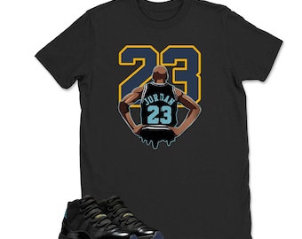 Custom Sneaker Jordan 11 Gamma Matching Sneaker Tee Shirt