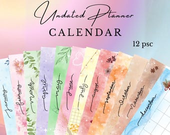 Undated Planner | Calendar PDF Editable Canva Template | Mindfulness Planner