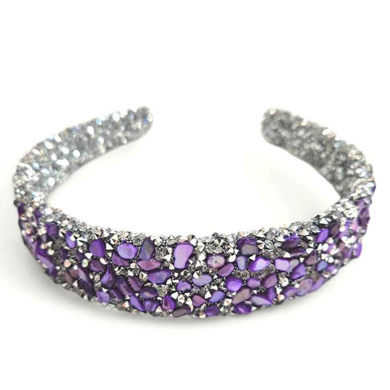 Purple fashion accessories - purple crystal headband