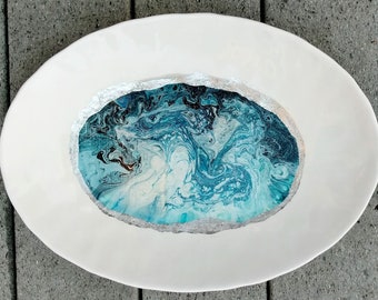 large silver platter etsy