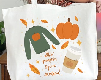 It's Pumpkin Spice Season PNG Shirt Design Autumn Cozy Sweater Coffee Fall Leaves Cappuccino Latte