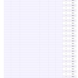 May include: A digital daily task log spreadsheet with a dark purple header and footer. The table includes columns for date, client, task description, category, start time, end time, duration, and billable status, with rows for tracking tasks.