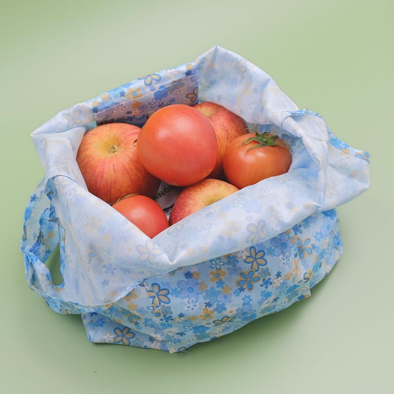 Foldable Tote Bag PDF Sewing Pattern | Reusable Shopping Bag (3 Sizes ...