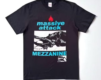 Camiseta da banda Massive Attack, camiseta vintage da banda Mezzanine.