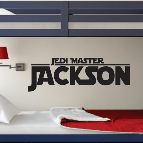 Star Wars Decor Name Decal Star Wars Wall Decal Boys Room Etsy