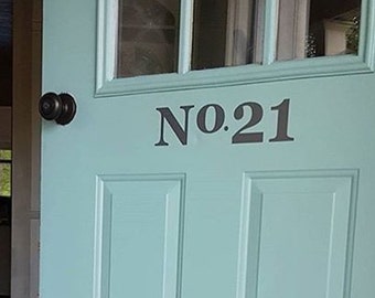 Front Door Decal - Address Sign - Door Decor - House Numbers Decal