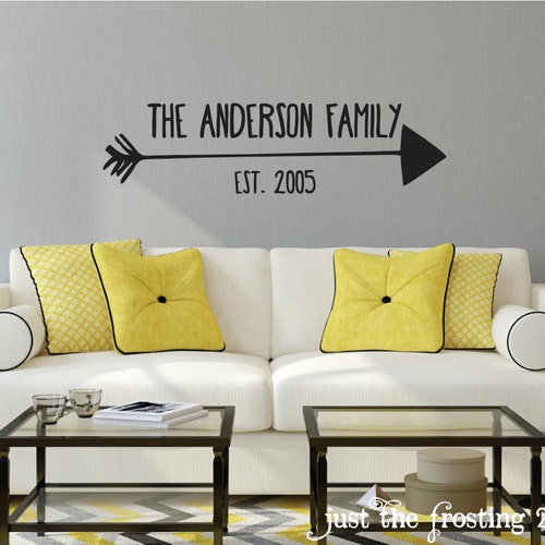 Vinyl Wall Decals Personalized Family Name Vinyl Lettering Etsy