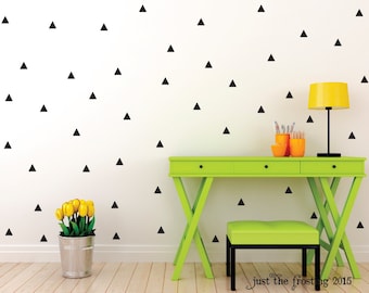 Triangle Wall Decal Set - Triangle Vinyl Decor Decals - Modern Triangle Wall Decal - Triangle Wall Sticker Art New DIY Home Decor
