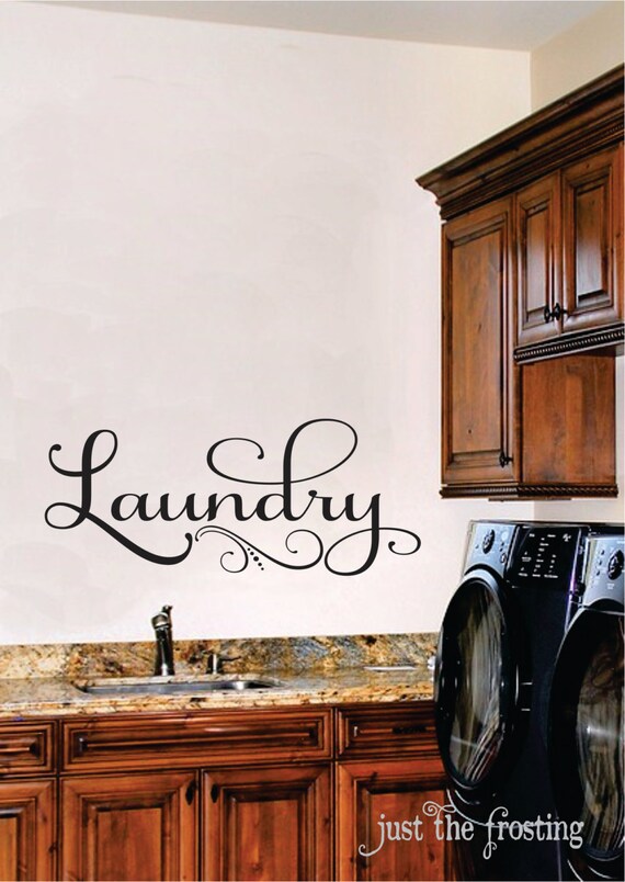 laundry wall decal laundry room decor vinyl wall art laundry | etsy
