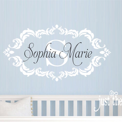 Personalized Monogram Wall Decal Girl or Boy Room Wall Decal Etsy