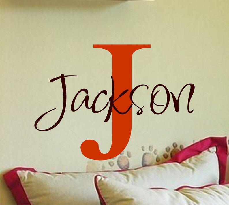 Vinyl Lettering Vinyl Wall Art Personalized Monogram Kids Wall Decals baby boy nursery wall decal