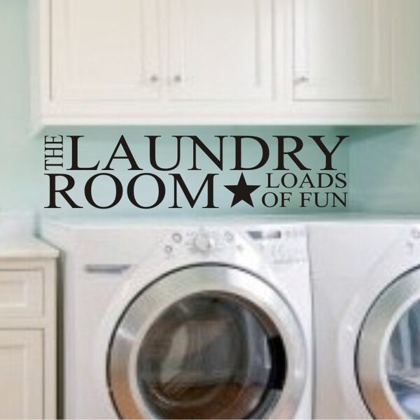 Laundry Wall Decal Etsy