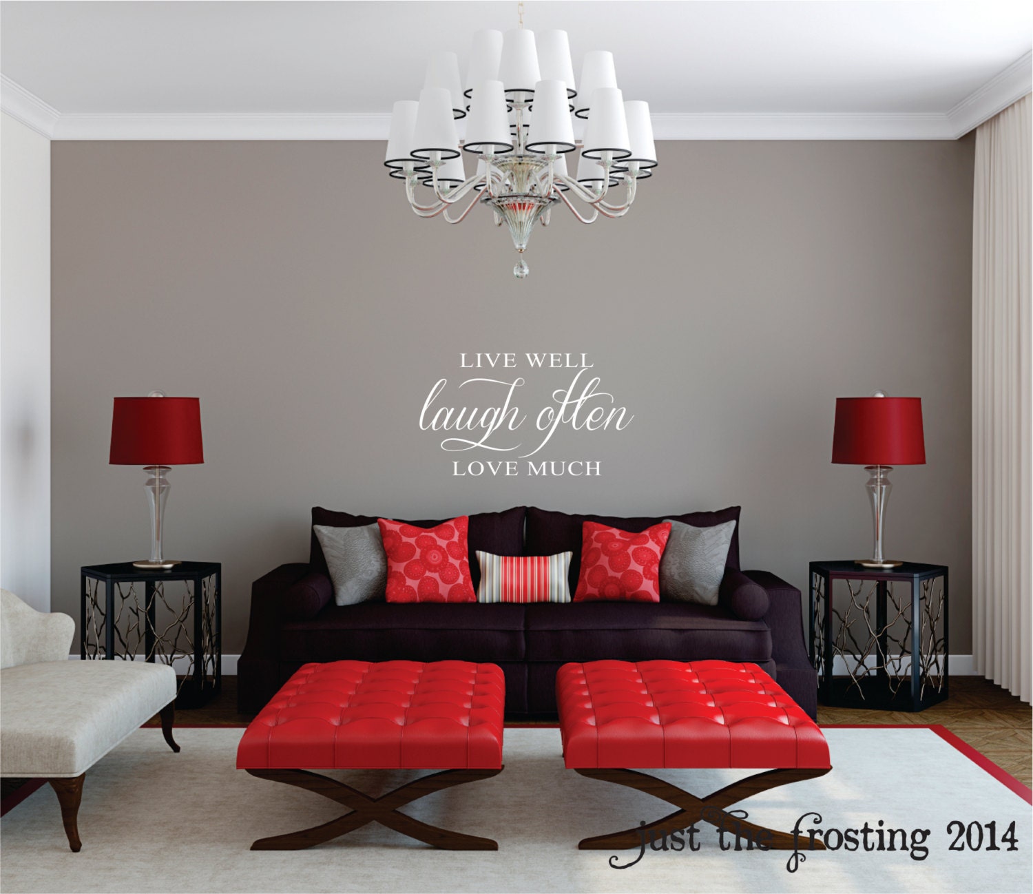 Wall Decor Live Well Laugh Often Love Much Wall Decal - Etsy