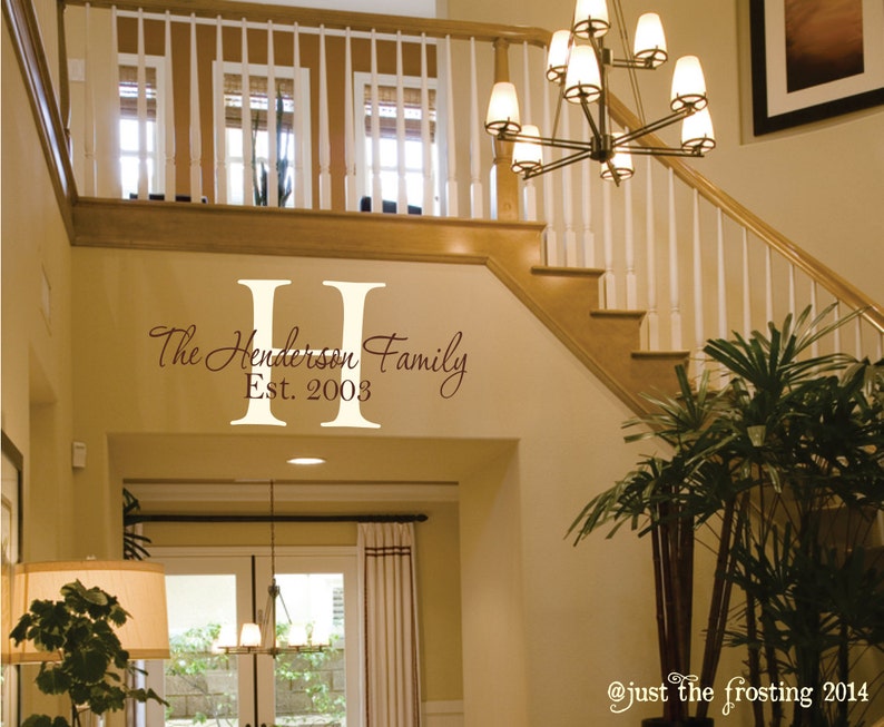 Vinyl Wall Decals Personalized Family Name Vinyl Lettering Etsy