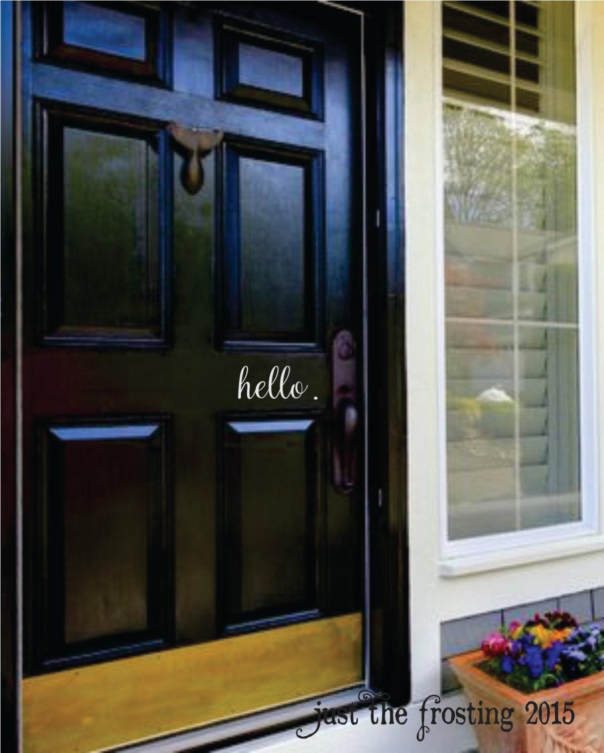 Hello Decal Hello Wall Decal Vinyl Decal for your Front Etsy