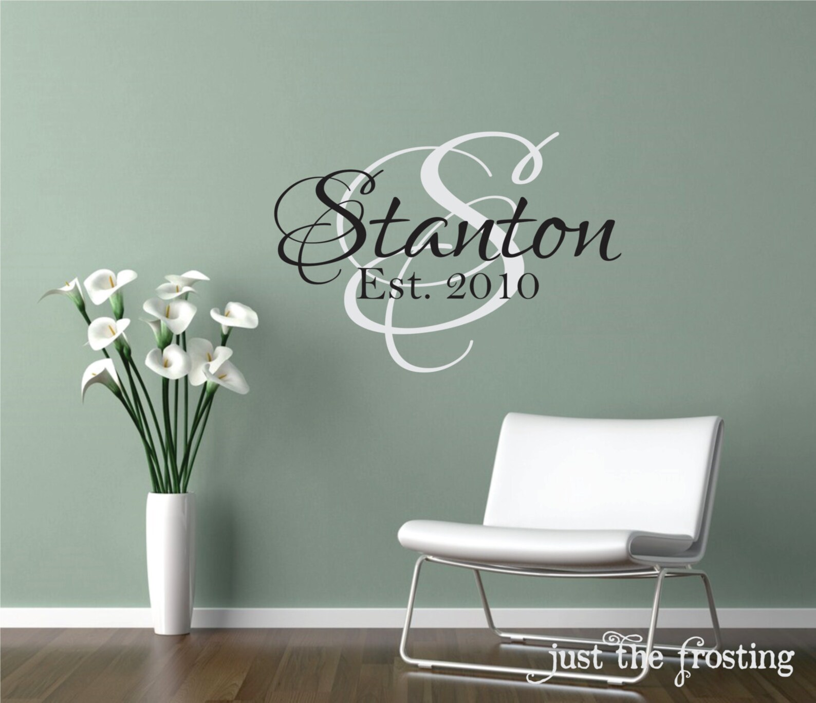 Wedding Vinyl Wall Decals Personalized Family Name Family Etsy