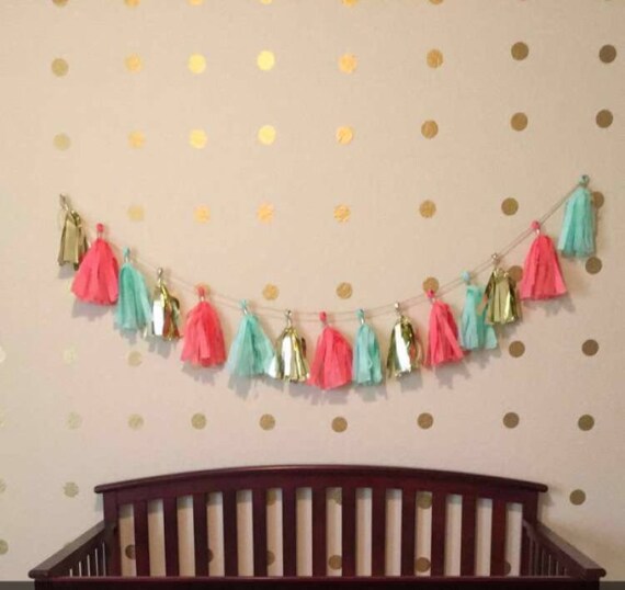 Gold Dots Wall Decals Gold Decor Gold Dot Decals Gold Etsy