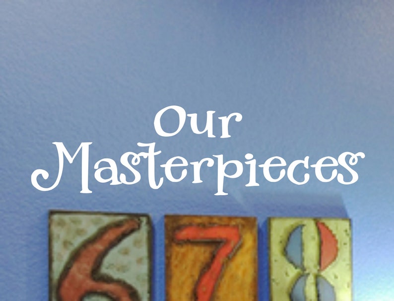 Our Masterpieces Playroom Childrens Wall Decals Vinyl Wall Etsy