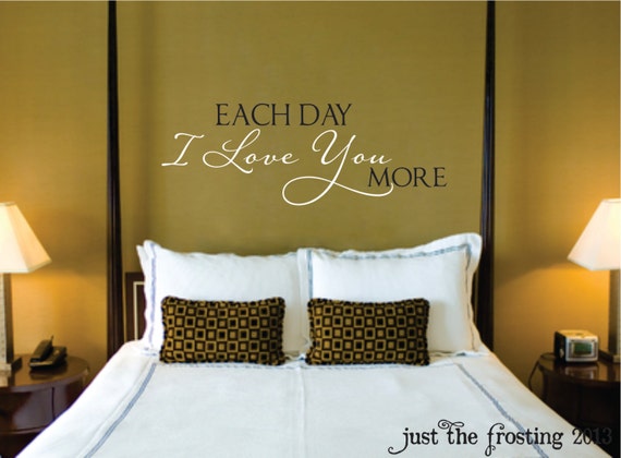 Items similar to I Love You Vinyl Wall Decal - Bedroom Decal- Wedding
