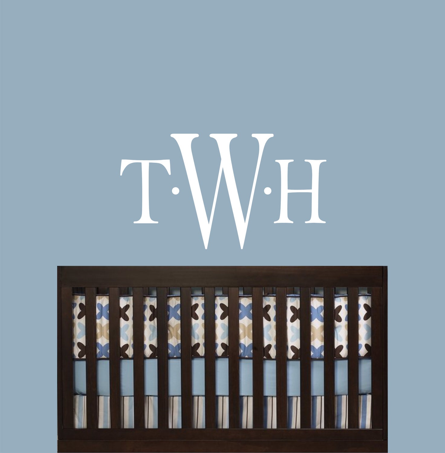 Nursery Wall Decals Childrens Decal Monogram Vinyl Wall Art Etsy