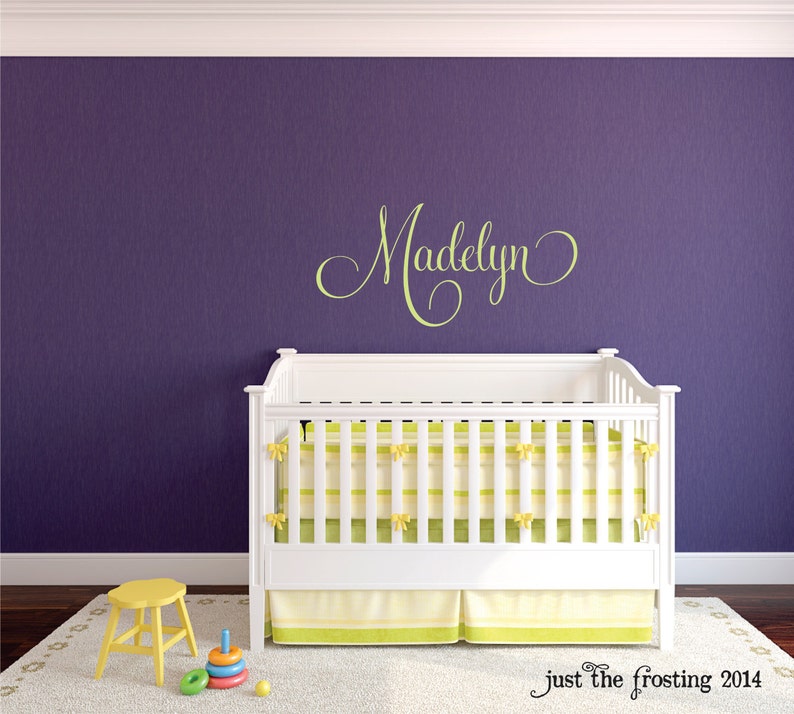 Name Wall Decal Children Decor Monogram Decal Nursery Etsy