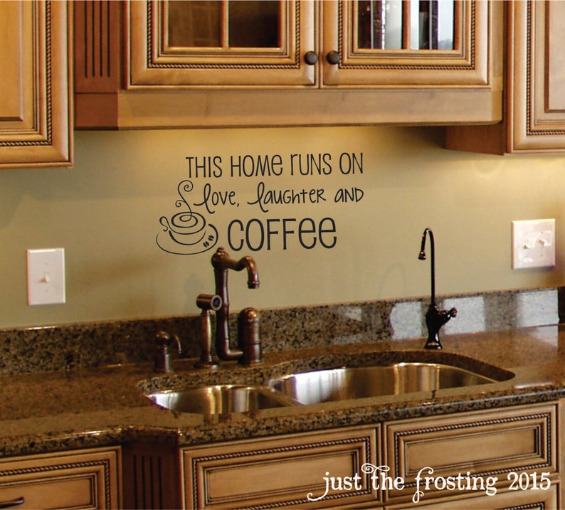 Coffee Wall Decal Decor Kitchen Family Vinyl Decals