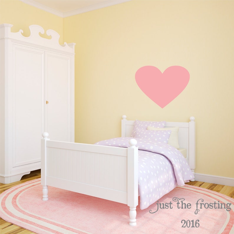 Large Heart Wall Decal Heart Wall Decor Heart Vinyl Decal Etsy