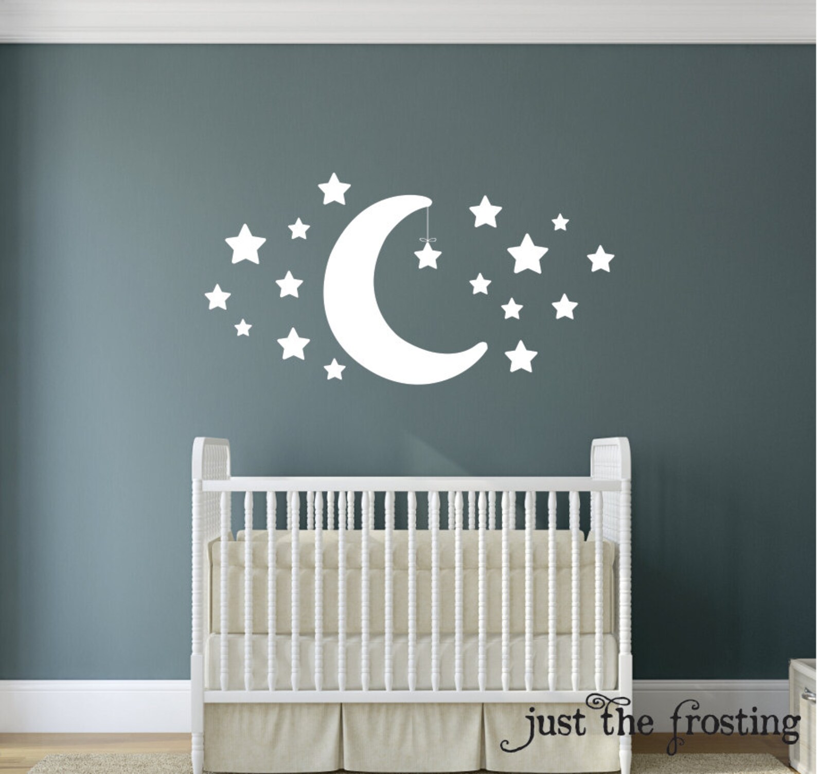 New Wall Decal Star and Moon Wall Decal Star Decal Etsy